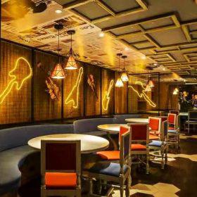 咸陽(yáng)富軒私房菜餐廳桌椅卡座定制完成